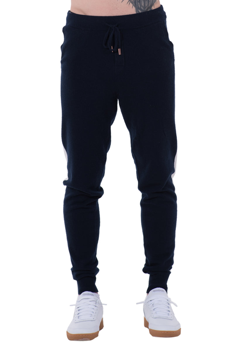 $224 GRANA Size XS 100% Grade-A Mongolian Cashmere Jogger Track Sweatpants  BLACK